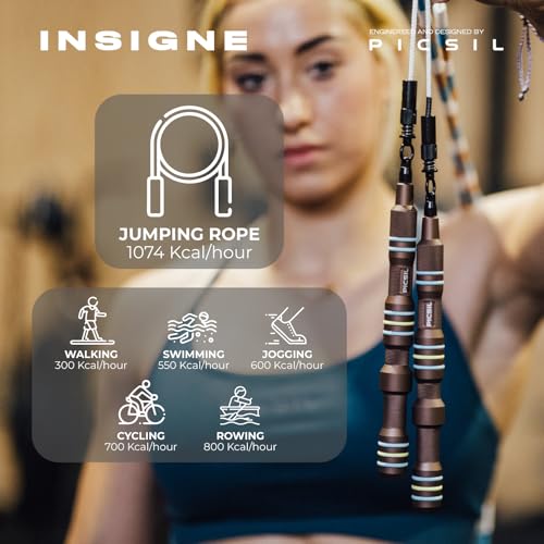 Picsil Insigne Jump Rope, Versatile Speed Rope in 3 Modalities, Fast, Weighted or Crossover Jump Rope, Adaptable to Any Type of Training From Speed to Strength Work (Sky, Crossover) - Image 4