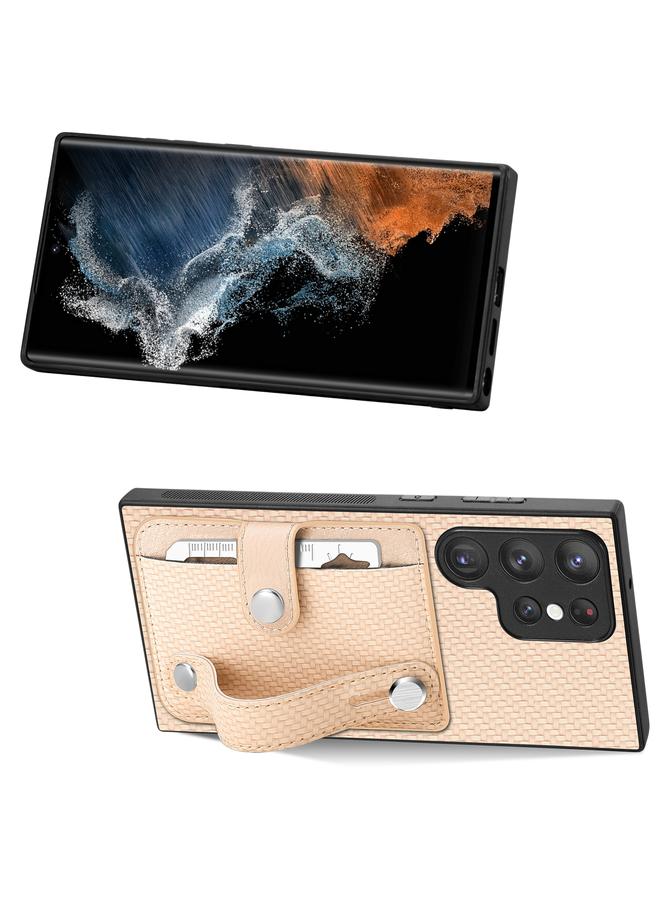 اس-توب جراب لهاتف Samsung Galaxy S22 Ultra 5G مزود بمسند معصم ومحفظة وغطاء خلفي للهاتف مع سكين أداة - Image 2