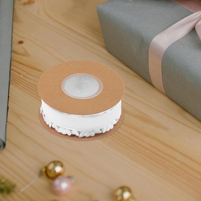 White Double Faced Heart Pattern Ribbon For Wrapping Crafting Home Decor Weddings Holidays - Image 3