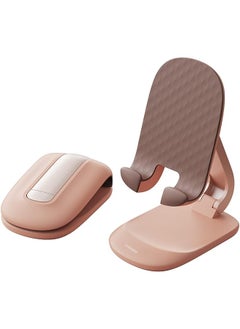 Hagibis Foldable Cell Phone Stand Desktop Cell Phone Stand mini Adjustable cute Phone Holder for iPhone 13/12/11 Pro Max iPad Mini Samsung Tablet (Pink)  - Image 1