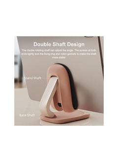 Hagibis Foldable Cell Phone Stand Desktop Cell Phone Stand mini Adjustable cute Phone Holder for iPhone 13/12/11 Pro Max iPad Mini Samsung Tablet (Pink)  - Image 5