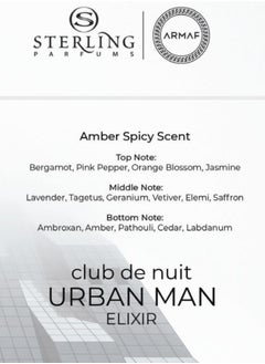 Armaf Armaf Perfume Club De Nuit Urban Elixir Man Eau De Parfum 105ml For Him, Black, Perfumes for Men  - Image 3