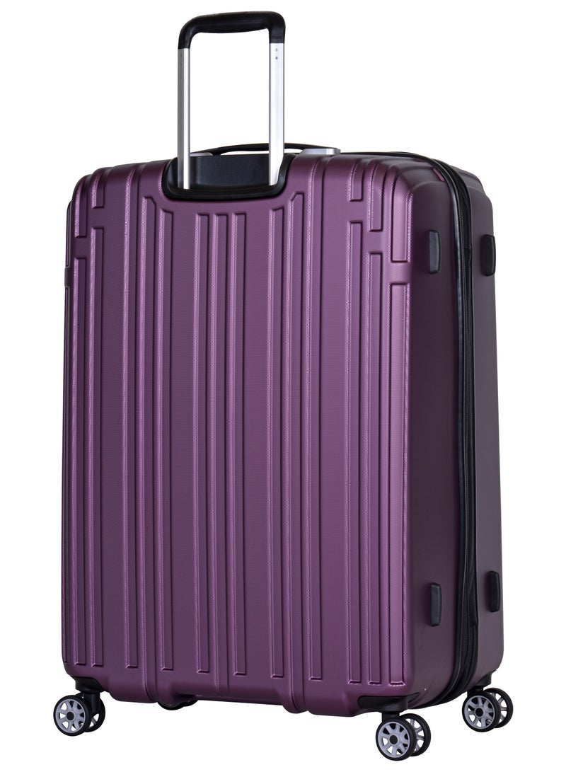 eminent Hard Case Trolley Luggage Set of 3 Makrolon Polycarbonate Lightweight Expandable Zipper Travel Bags And Robust 4 Quiet Wheels With TSA Lock KG82 Purple - Image 3