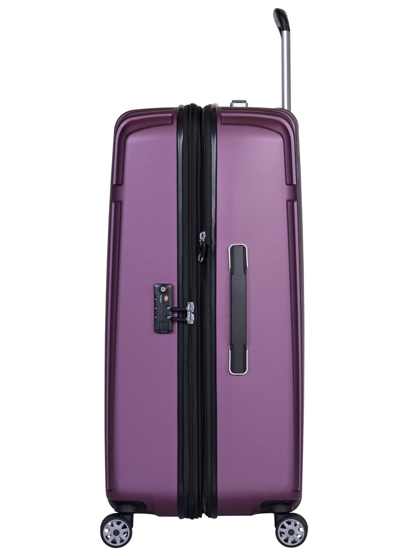 eminent Hard Case Trolley Luggage Set of 3 Makrolon Polycarbonate Lightweight Expandable Zipper Travel Bags And Robust 4 Quiet Wheels With TSA Lock KG82 Purple - Image 4