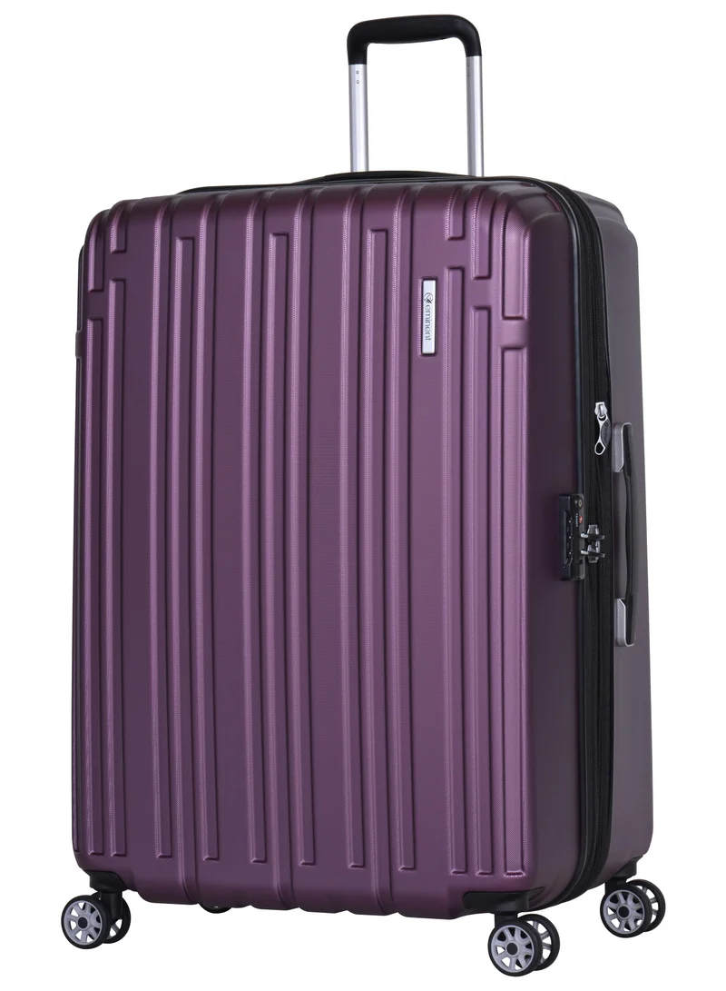 eminent hard case trolley luggage set of 3 makrolon polycarbonate lightweight expandable zipper travel bags and robust 4 quiet wheels with tsa lock kg82 purple