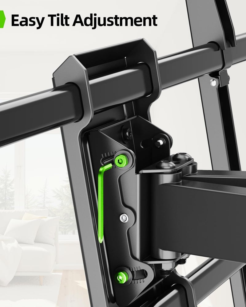 USX MOUNT Heavy Duty Full Motion TV Wall Mount for 60-120 Inch TVs, Holds 220lbs, 28" Extension Wall Bracket, Preassembled TV Mount for 65" 75" 85" 90" 98" 100", Max VESA 900x600mm, Fits 12-24" Studs - Image 5