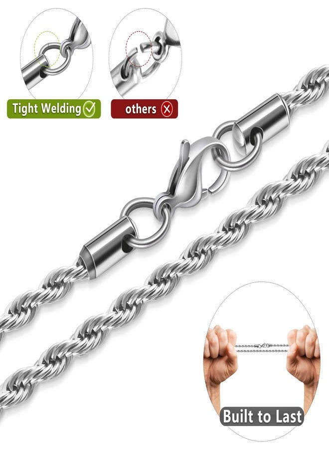 Romass 2Pcs Cross Necklace for Men Boys, 1:9 Baptism Religious Christian First Communion Confirmation Stainless Steel American Flag Silver Black Chain Gifts Jewelry - Image 4