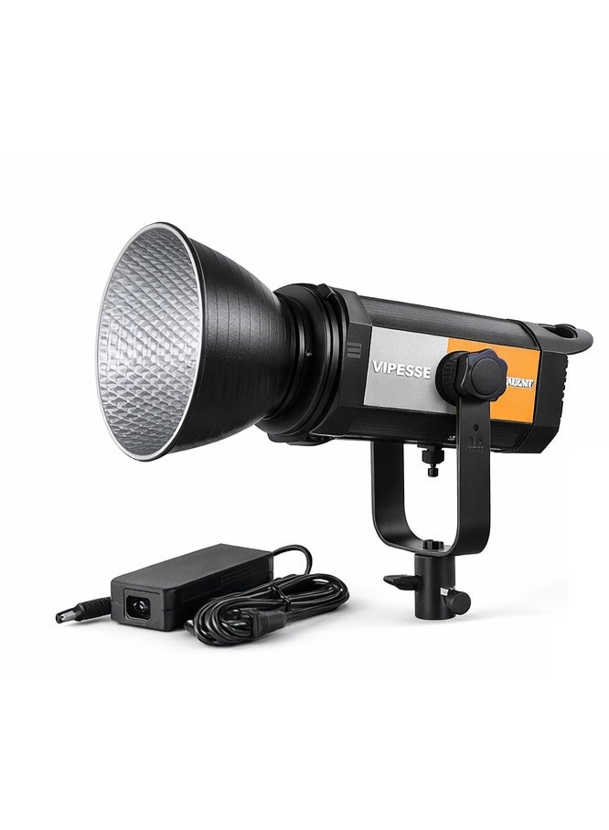 فيبيسي مصباح فيديو LED احترافي VIPESSE MX-BK300Bi بقدرة 300 واط، ثنائي الألوان 2700 كلفن - 6500 كلفن، مؤشر تجسيد لوني CRI 96+ وTLCI 98+، حامل Bowens، إضاءة استوديو للتصوير الفوتوغرافي والفيديو، ومقاطع يوتيوب، ومقاطع ريلز، والبث المباشر، مع تطبيق وجهاز تحكم عن بعد. - Image 1