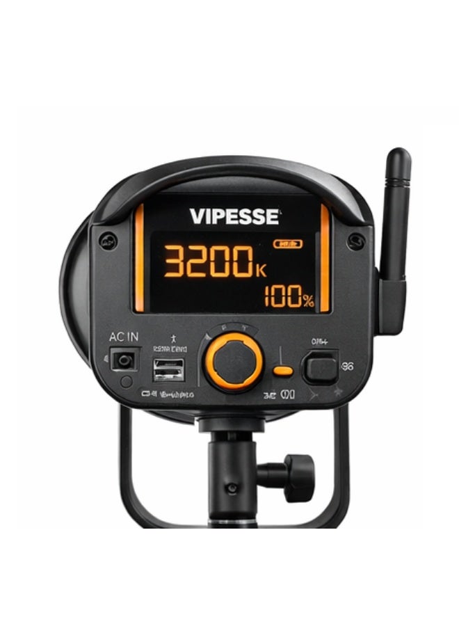 فيبيسي مصباح فيديو LED احترافي VIPESSE MX-BK300Bi بقدرة 300 واط، ثنائي الألوان 2700 كلفن - 6500 كلفن، مؤشر تجسيد لوني CRI 96+ وTLCI 98+، حامل Bowens، إضاءة استوديو للتصوير الفوتوغرافي والفيديو، ومقاطع يوتيوب، ومقاطع ريلز، والبث المباشر، مع تطبيق وجهاز تحكم عن بعد. - Image 5