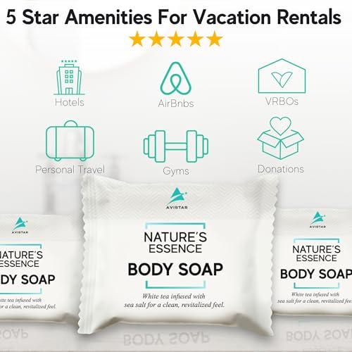 Avistar Bar Soap Bulk Individually Wrapped 60 Pack 05 oz Mini Hotel Soap Bars Bulk Travel Size Essential Toiletries for Hosts and Guests Hotel Hospitality Shelters Bathroom Amenities - Image 3