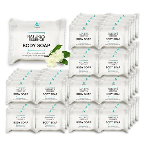 Avistar Bar Soap Bulk Individually Wrapped 60 Pack 05 oz Mini Hotel Soap Bars Bulk Travel Size Essential Toiletries for Hosts and Guests Hotel Hospitality Shelters Bathroom Amenities - Image 1
