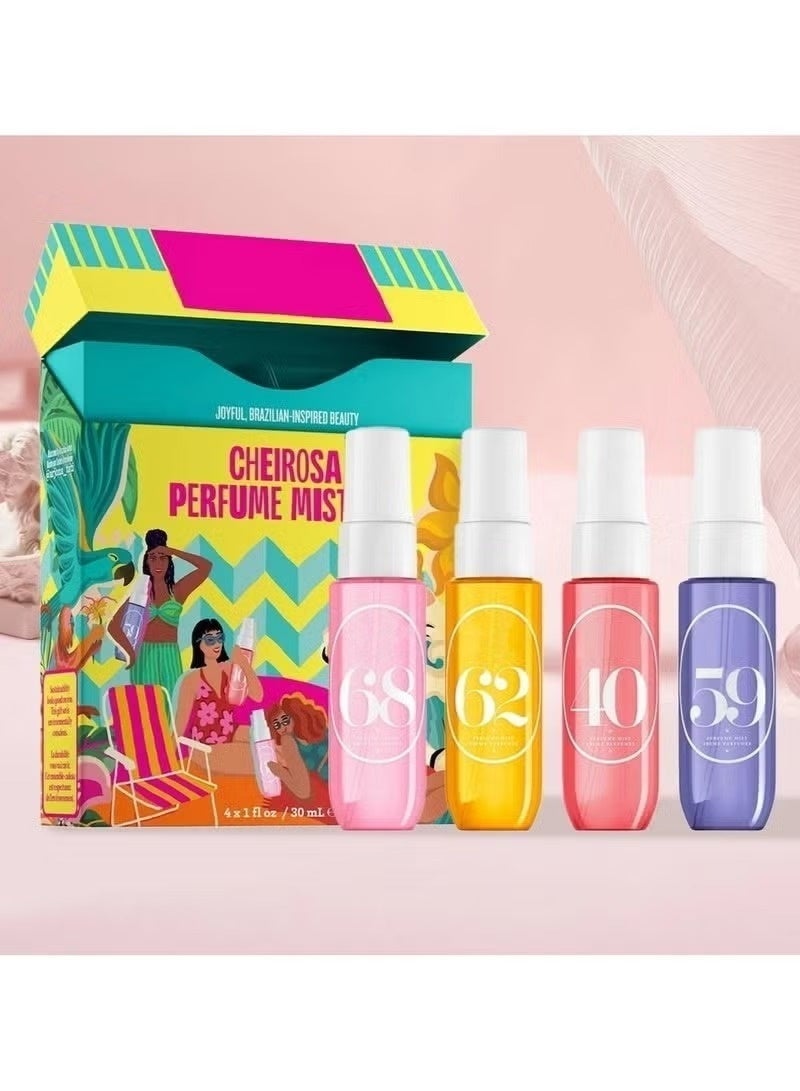 sol de jainero Sol de Janeiro Cheirosa Perfume Mist Discovery Set – 4-Piece Travel Size Fragrance Kit Luxury Mini Perfume Spray Gift Set Pack for Travel & Daily Use - Image 1