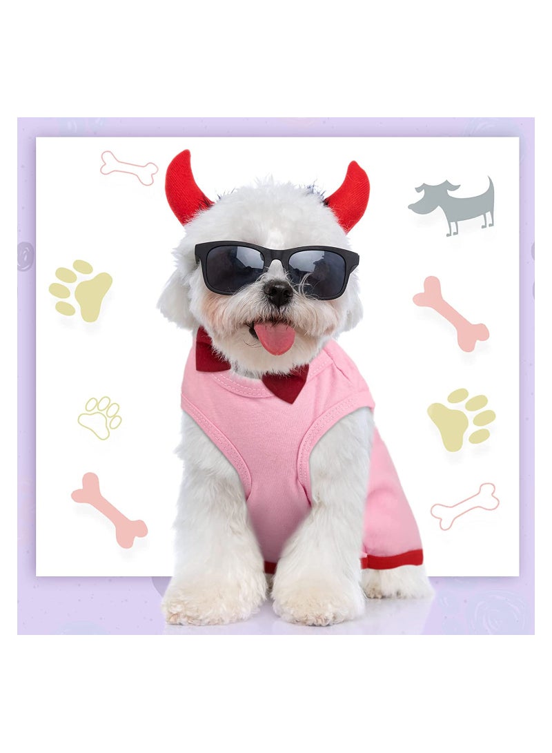 SOLARAE Pet Shirts Casual Printed Puppy Shirts Dog Sweatshirt Cute Dog Clothing Dog Pullover Soft Shirt for Pet Dog Apparel with New Year Bone Coconut Tree Strawberry Hotdog Camera - Image 5