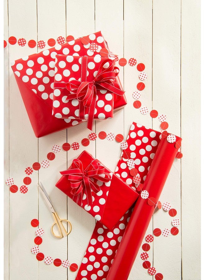 American Greetings Birthday Wrapping Paper, Solid Red and White Polka Dots (1 Jumbo Roll, 175 sq. ft.) - Image 4