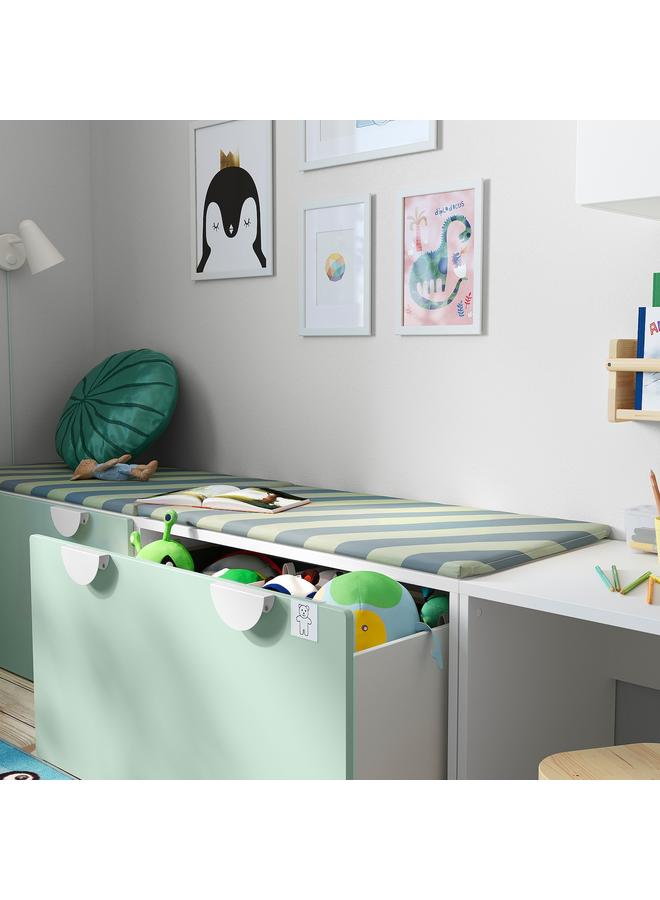 زبون وسادة مقعد، أزرق/أخضر، 90×50×3 سم - Image 2