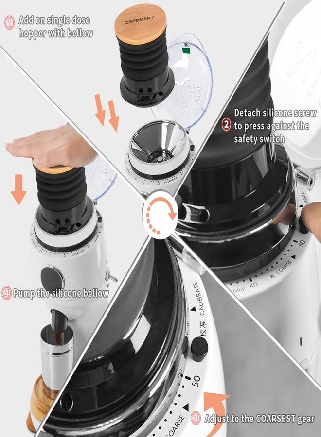 CAFEMASY Single Dose Hopper Compatible with Niche Zero Coffee Grinder Cleaning Tools Zero Retention Silicone Bellow Blower - Image 4