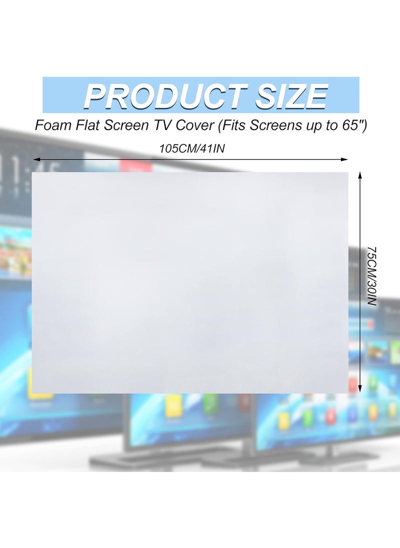 Sosation 2 Pcs TV Cover for Moving Foam Flat Screen Cover Waterproof and Weatherproof Protection Supplies 30 x 40 Display Screen Protector for TV Moving Storage or Renovation Fits to 43  - Image 2