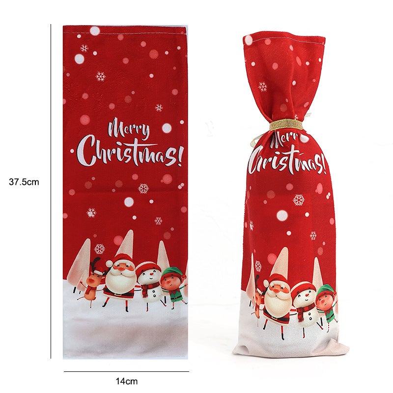 New Christmas Decorations Dress Dress Wine Bottle Set Creative Christmas Wine Set Home Dining Table Decoration - Image 1