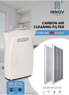 INNOV In Mecca Air Purifier Filter Replacement. True HEPA Premium Allergen, Bacteria, & Virus with carbon filtering layer. 53.5 cm x 29.5 cm (21 in. x 11.6 in.),2-Pack. Works with Devices: FAP-03  - Image 3