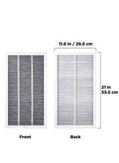 INNOV In Mecca Air Purifier Filter Replacement. True HEPA Premium Allergen, Bacteria, & Virus with carbon filtering layer. 53.5 cm x 29.5 cm (21 in. x 11.6 in.),2-Pack. Works with Devices: FAP-03  - Image 4