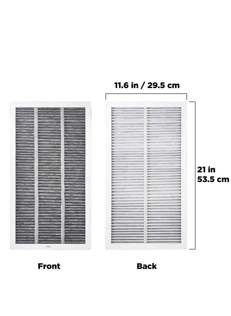 INNOV In Mecca - Air Purifier Filter Replacement. True HEPA Premium Allergen, Bacteria, & Virus with carbon filtering layer. 53.5 cm x 29.5 cm (21 in. x 11.6 in.),2-Pack. Works with Devices: FAP-03 - Image 1