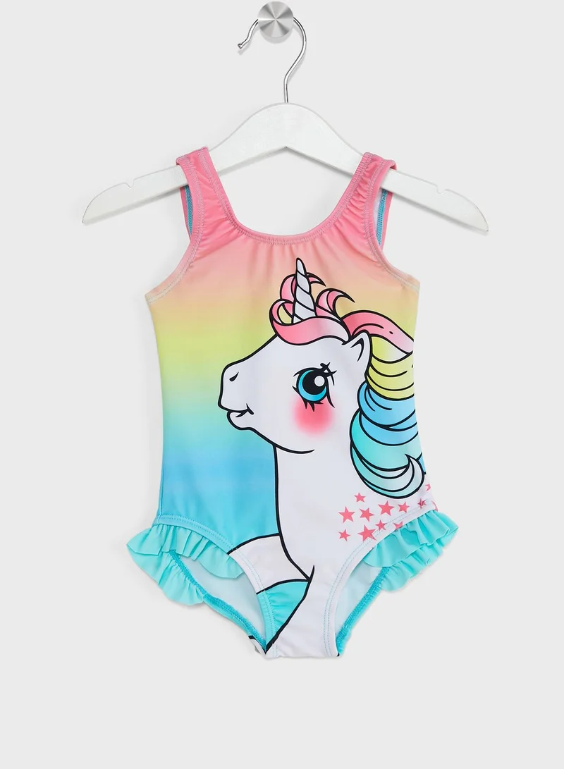 NAME IT Kids Unicorn Print Swimsuit