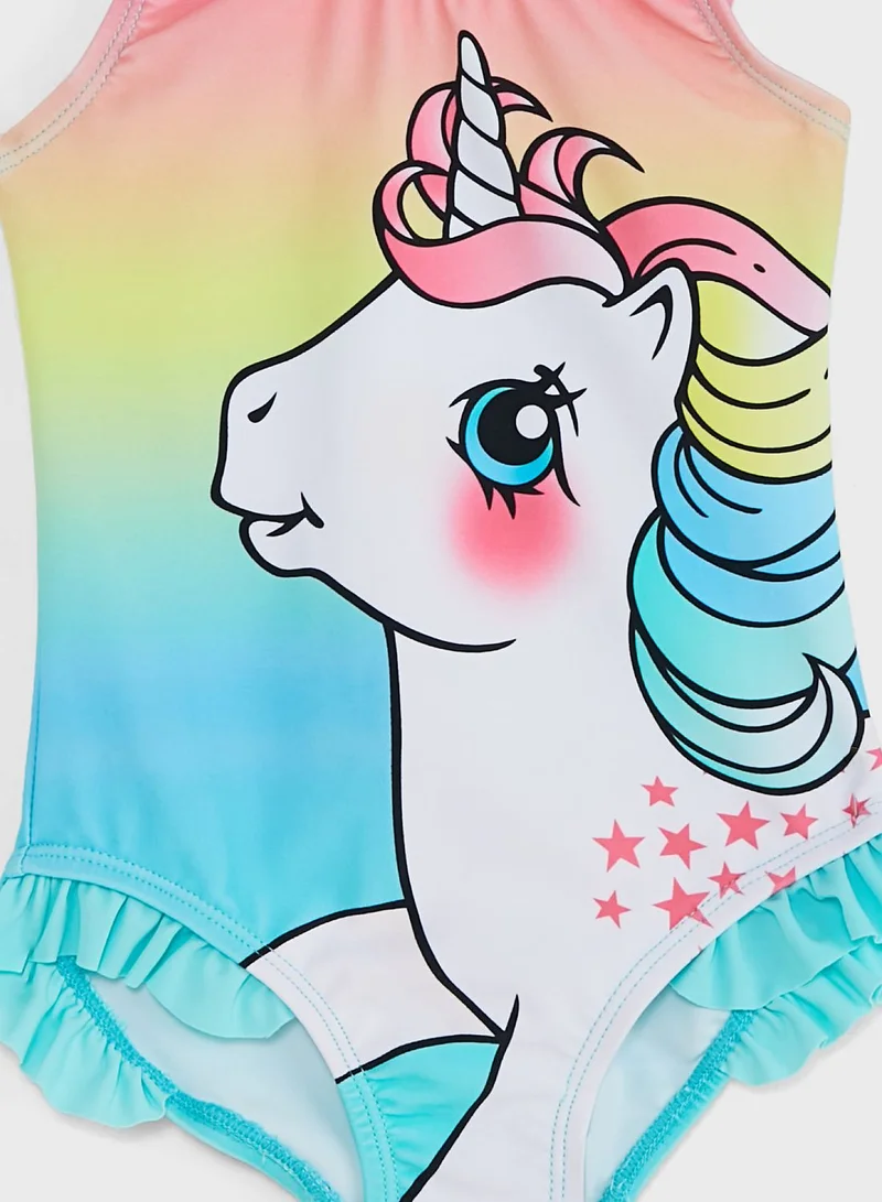 NAME IT Kids Unicorn Print Swimsuit