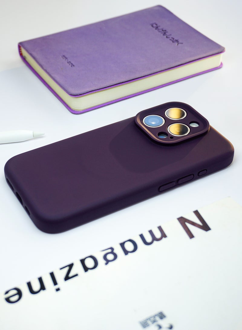 iPhone 15Pro Max Silicone Case with MagSafe Plum - Image 1