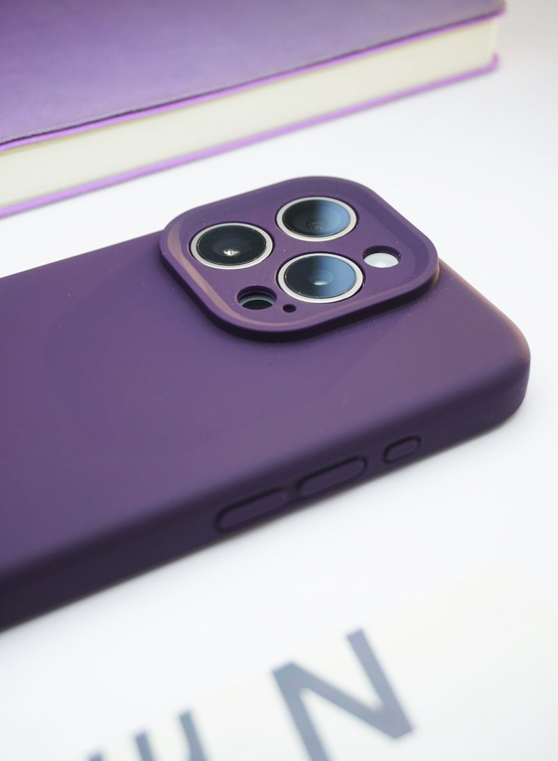 iPhone 15Pro Max Silicone Case with MagSafe Plum - Image 2