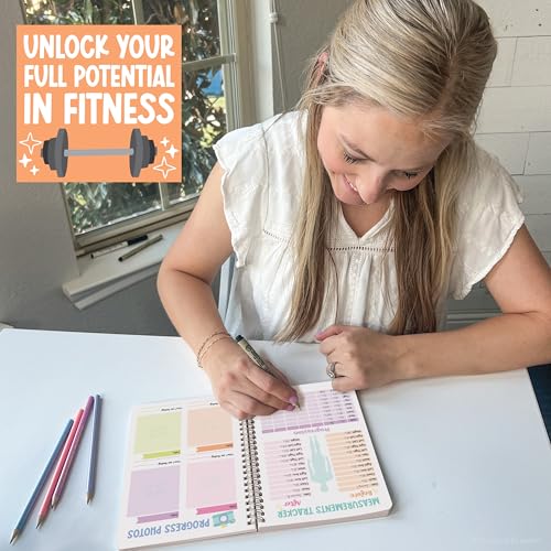 Hadley Designs Fitness Journal for Women - Workout Journal for Women, Fitness Planner for Woman, Workout Log Book, Undated Gym Journals & Exercise Journals, Health Notebook, Graduation 2026 Gifts - Image 5