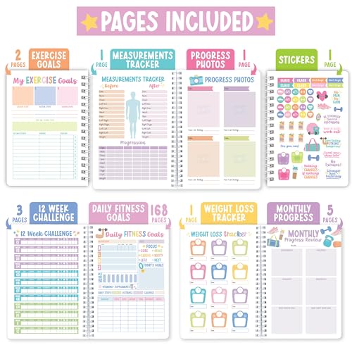 Hadley Designs Fitness Journal for Women - Workout Journal for Women, Fitness Planner for Woman, Workout Log Book, Undated Gym Journals & Exercise Journals, Health Notebook, Graduation 2026 Gifts - Image 3