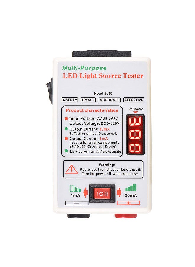Generic - Voltage Test 1mA/30mA Convertible LED Backlight Tester Screen LED LCD TV Back Light Tester Meter Lamp Beads Light Board Test Strip Bead Diode Testing Repair Tool - Image 1