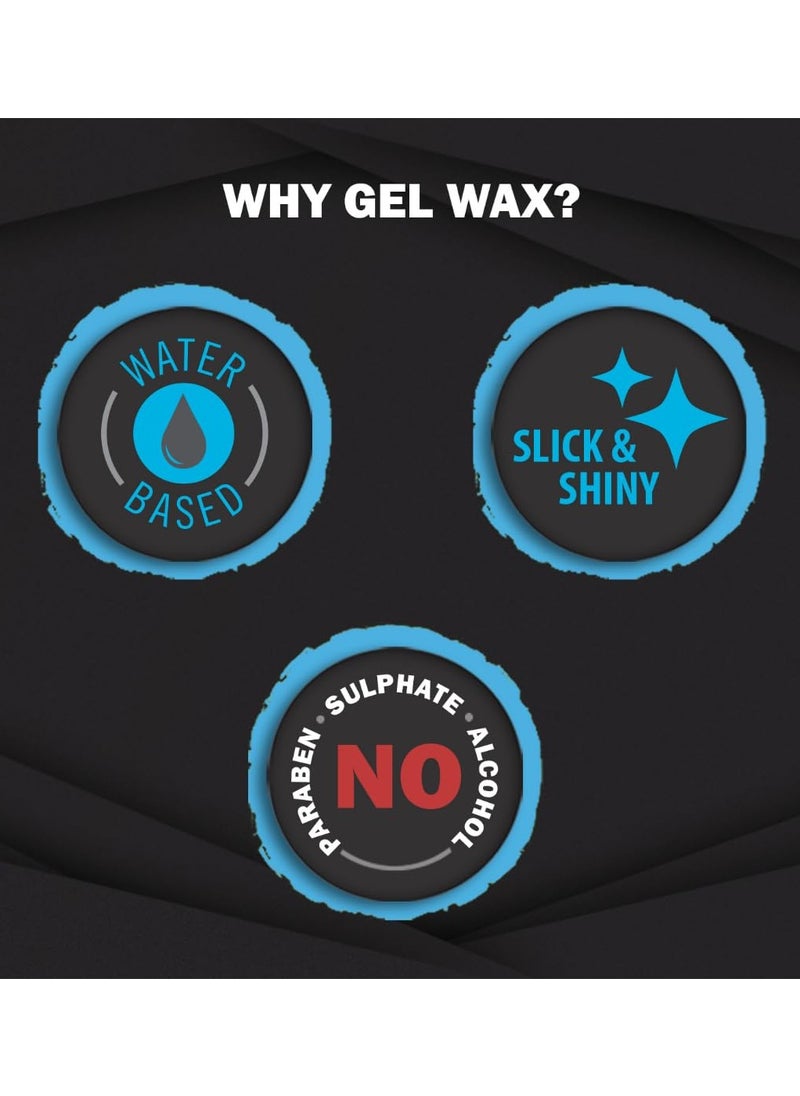 SET WET Hair Wax For Men - 60 g - Strong Hold, Perfect Slick & Shiny Wet Look, Easy Wash Off - No Paraben, Sulphate and Alcohol  - Image 3