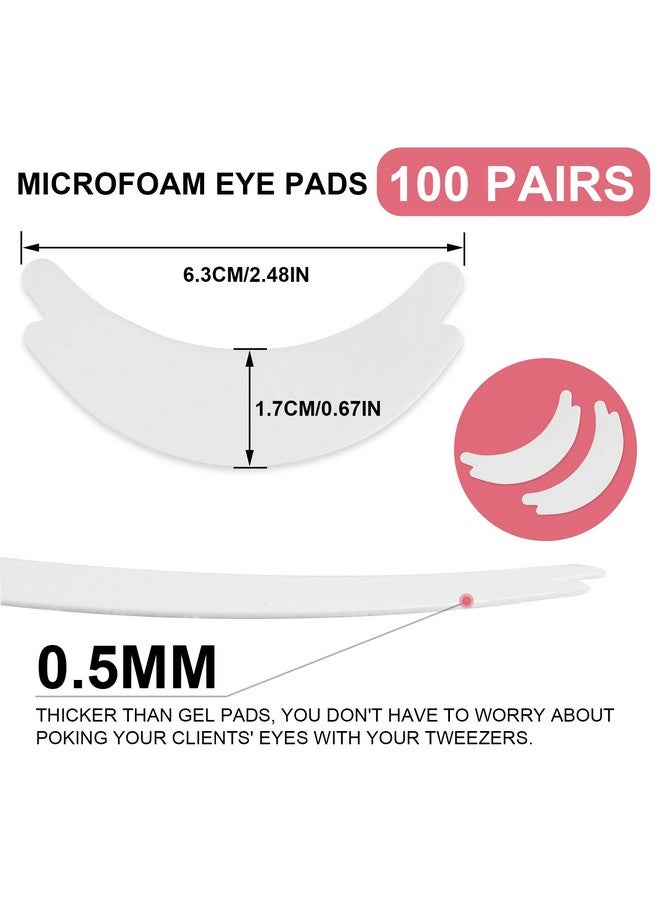 Pretty memory 100 Pairs Foam Eye Pads For Lash Extensions, Lint Free Hypoallergenic Sticky Lash Pads, Under Eye Pads For Lash Extensions, Lash Tech Supplies Must Haves, Latex Free - Image 3