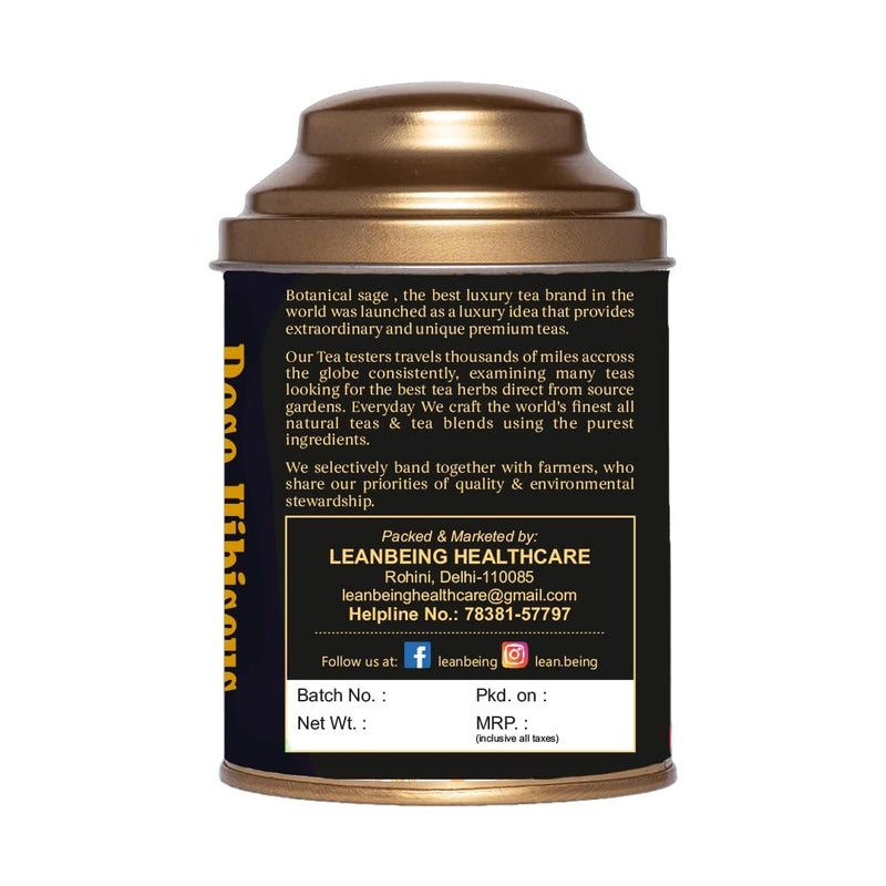 Botanical Sage شاي الأعشاب - شاي الورد والهيبسكوس الأبيض 50غ (عبوة من 2) | مختار | شاي فاخر | شاي هيمالايا الأبيض بتلات الورد والهيبسكوس وورد الورد - Image 2