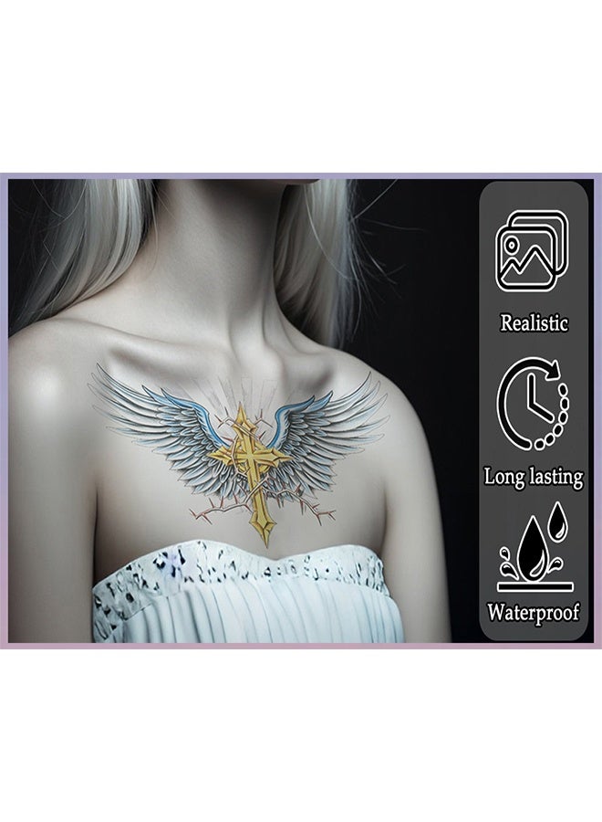 6 أوراق من التيجان المؤقتة اللامعة بألوان زاهية - تصاميم حيوانية وزهرية مقاومة للماء، تيجان أسود وألوان متعددة للبطن والظهر، تيجان مصطنع للرجال والنساء - Image 4