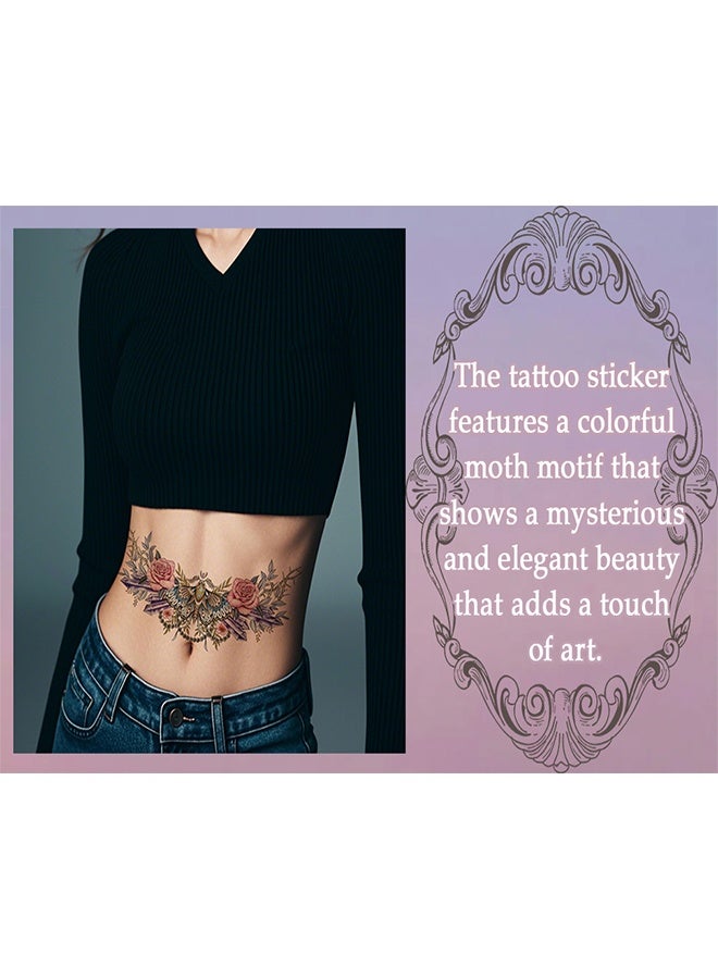 6 أوراق من التيجان المؤقتة اللامعة بألوان زاهية - تصاميم حيوانية وزهرية مقاومة للماء، تيجان أسود وألوان متعددة للبطن والظهر، تيجان مصطنع للرجال والنساء - Image 3