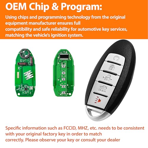 TG Auto Keyless Key Fob Remote Control Replacement for 2013 2014 2015 Nissan Altima Maxima KR5S180144014 433MHz 47 5 Buttons - Image 4