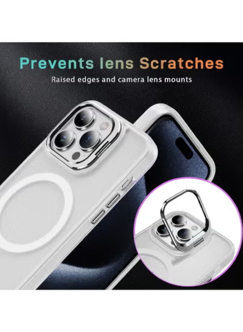 Rock Pow Case for iPhone 14 Pro Compatible with MagSafe Built-in Camera Ring Stand Shock Proof-Grade Protection Magnetic Phone Classic Kickstand Case  - Image 3