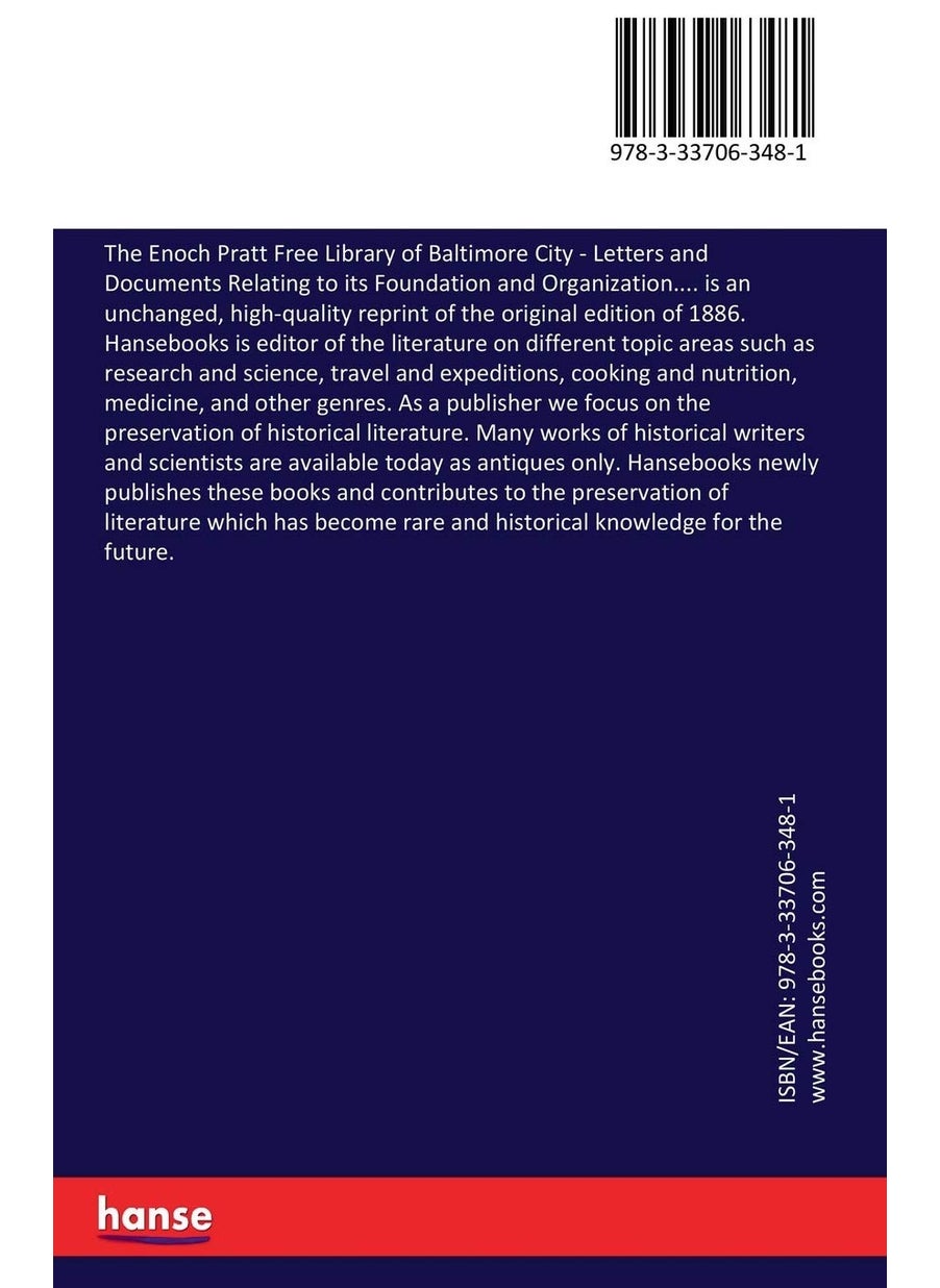 The Enoch Pratt Free Library of Baltimore City: Letters and Documents Relating to its Foundation and Organization....  - Image 2