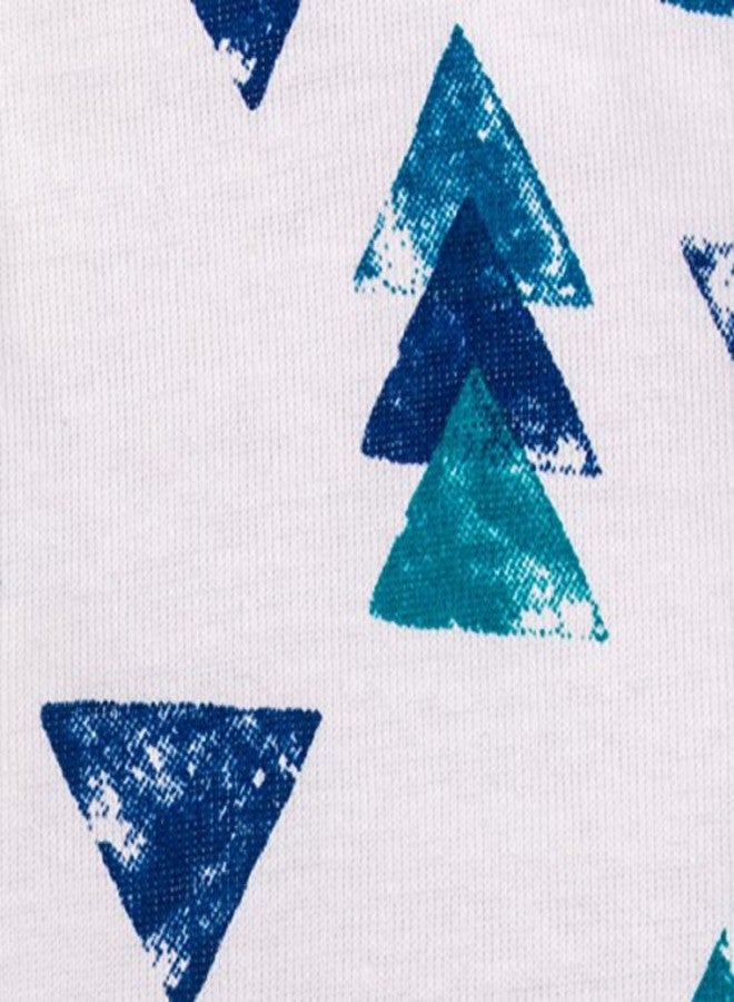 Lamaze Organic Baby Baby Boys Pull on Jogger Pants, White Triangles/Stripes, 6 Months - Image 5