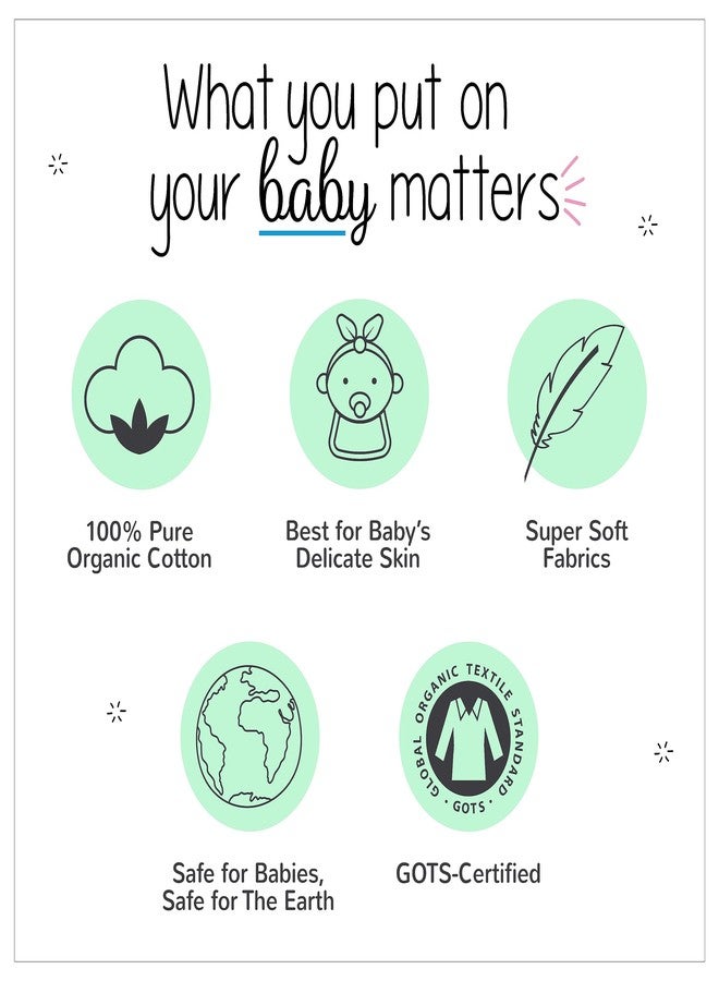 Lamaze Organic Baby Baby Boys Pull on Jogger Pants, White Triangles/Stripes, 6 Months - Image 2