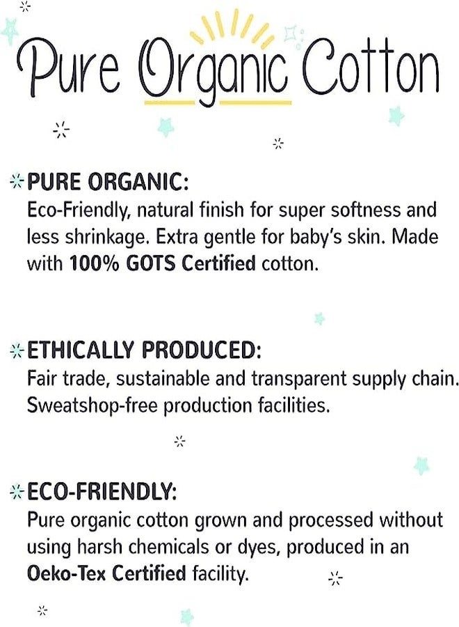 Lamaze Organic Baby Baby Boys Pull on Jogger Pants, White Triangles/Stripes, 6 Months - Image 3