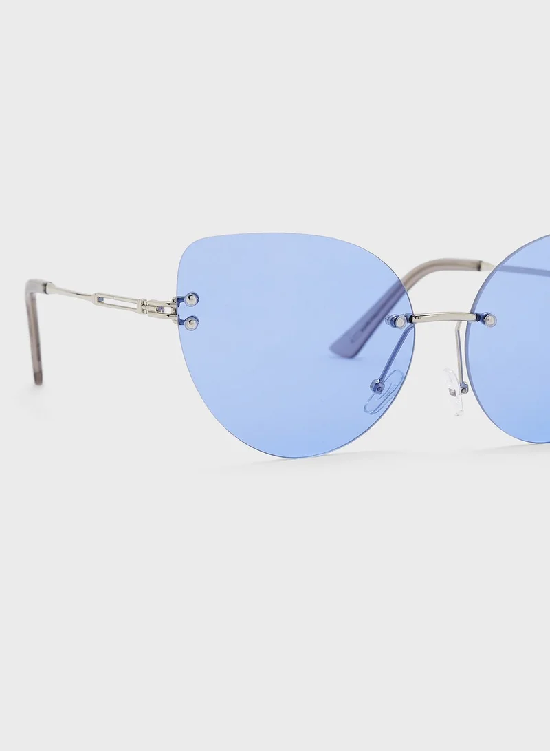 Ginger Rimless Cat Eye Sunglasses