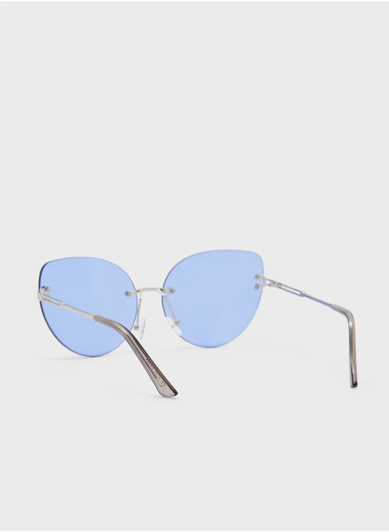 Ginger Rimless Cat Eye Sunglasses