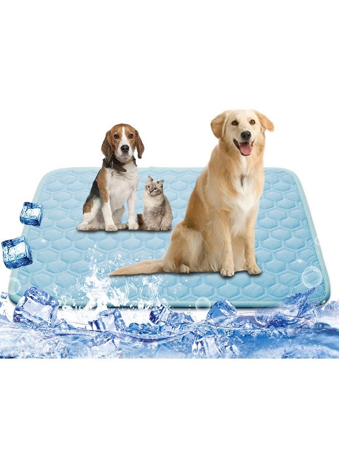 Mannice Upgraded Self-Cooling Mat for Dogs & Cats - Thicken Washable, Non-Toxic, Foldable & Non-Slip Dog Cooling mat Pet Cooling Pad for Indoor, Outdoor, Car Kids and Adults Use- Perfect for Summer - Image 1