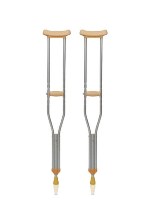 Adjustable Underarm Crutches for Adults Women & Kids - Non-Slip Tips - Ideal for Injury Recovery, Disability Support - Crutches for Elderly & Children, Crutch Height Customizable