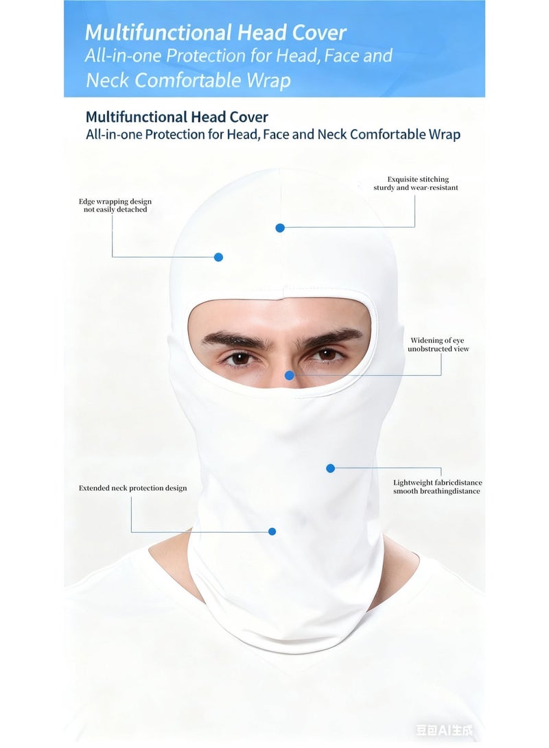 قناع واقي من الشمس لحماية الوجه من الشمس، حماية الوجه من الشمس، مادة امتصاص العرق، قناع واقي من الشمس خارجي، مناسب لمختلف الرياضات الخارجية، قناع واقي من الشمس قابل للتنفس مع تغطية للرقبة - Image 2