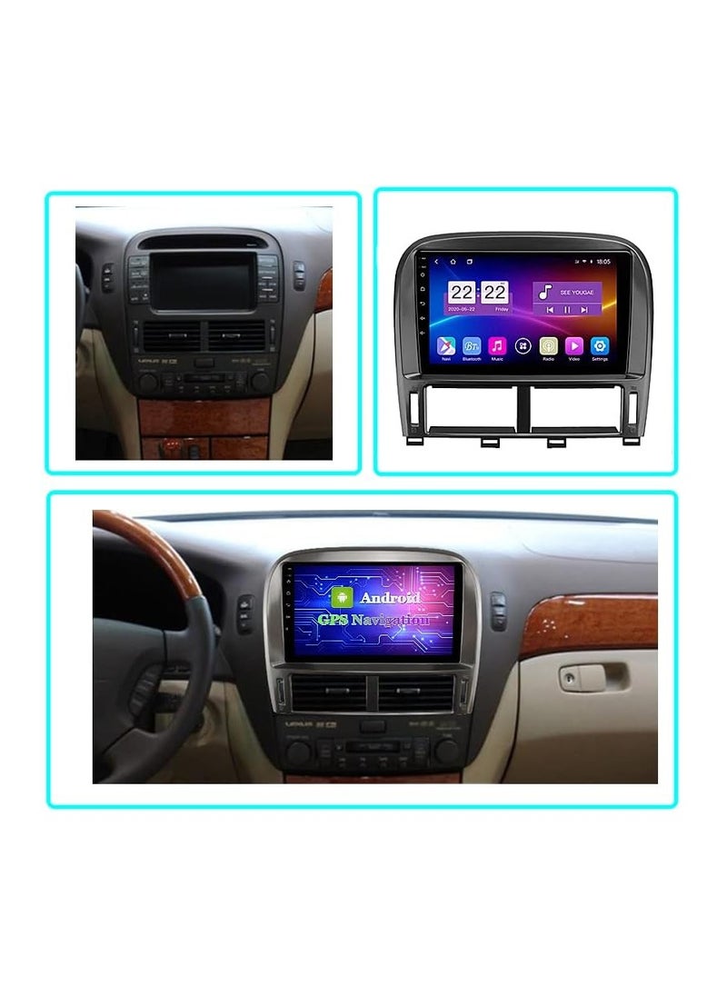 SHEZA STAR - Lexus Ls430 Android Screen 2004 2005 2006 4GB RAM 64GB ROM Support Apple Carplay Android Auto Wireless QLED Touch Screen AHD Night Vision Camera Included - Image 1