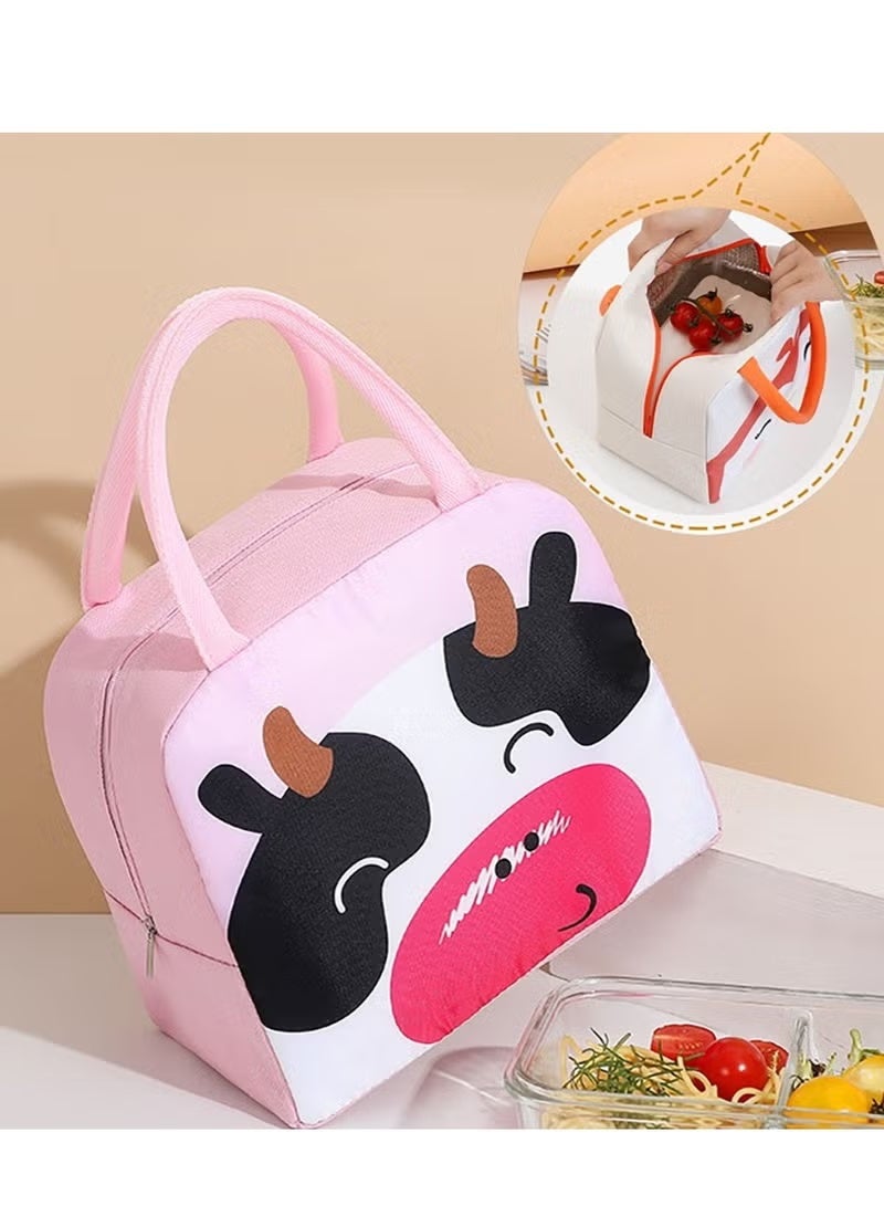 Cartoon Animal Print Lunch Bag Portable Insulated Cooler - Image 1